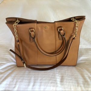 Tory Burch Cognac Leather Handbag Tote